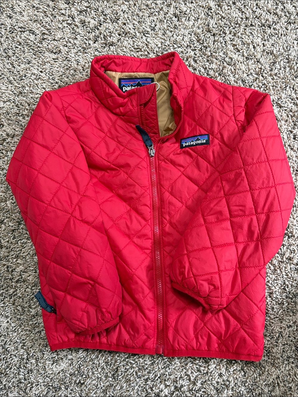 Patagonia Kids Red Quilted Puffer Jacket